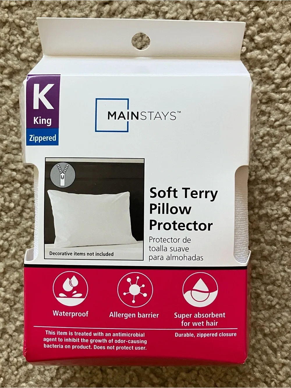 Mainstays Soft Terry Pillow Protector